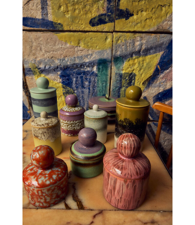 HKLIVING Voorraadpot 70s ceramics: medium storage jar, truffle