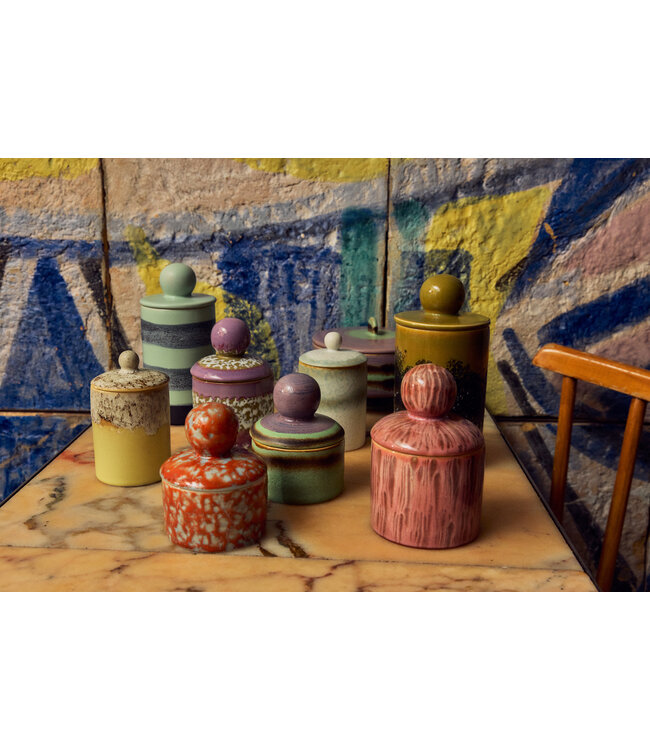 HKLIVING Voorraadpot 70s ceramics: jar, custard