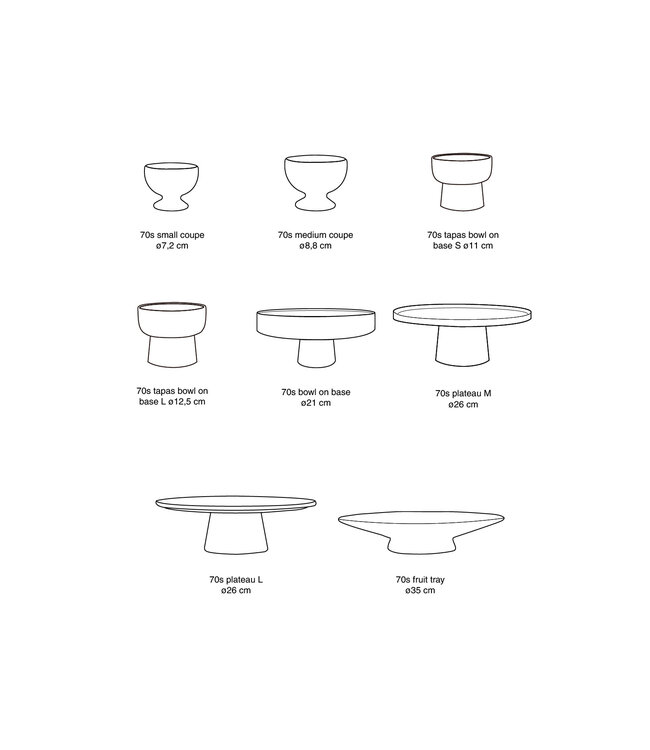 HKLIVING Schaal op voet 70s ceramics: bowl on base, birthstone