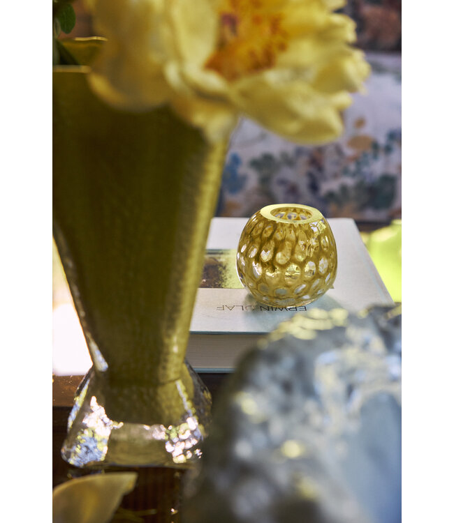 HKLIVING Kandelaar Dome candle holder, ochre