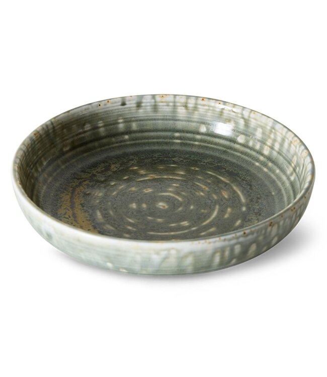 HKLIVING Diep bord Chef ceramics: deep plate M, rustic green