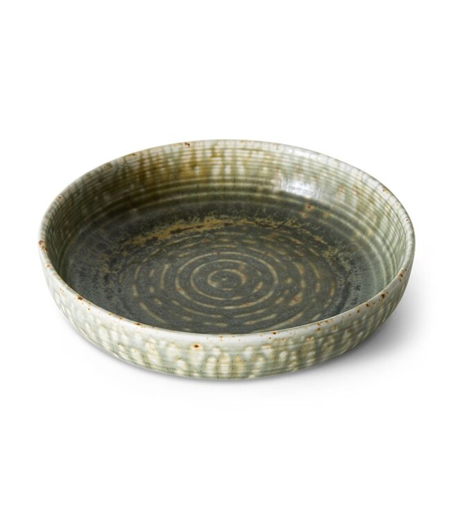 HKLIVING Diep bord Chef ceramics: deep plate L, rustic green