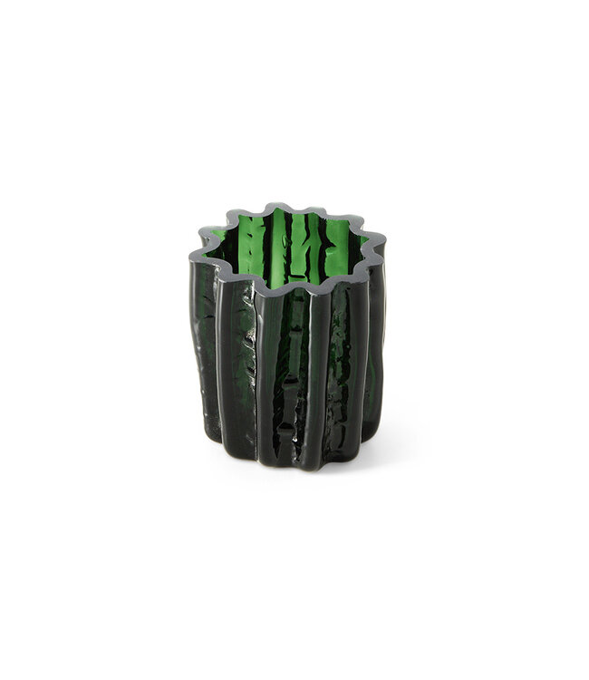 HKLIVING Kandelaar Corolla candle holder, emerald