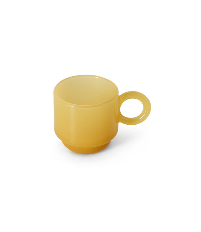 HKLIVING Koffieglas Coffee mugs glass, caramel (set of 4)