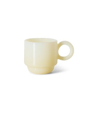 HKLIVING Koffieglas Coffee mugs glass, cream (set of 4)