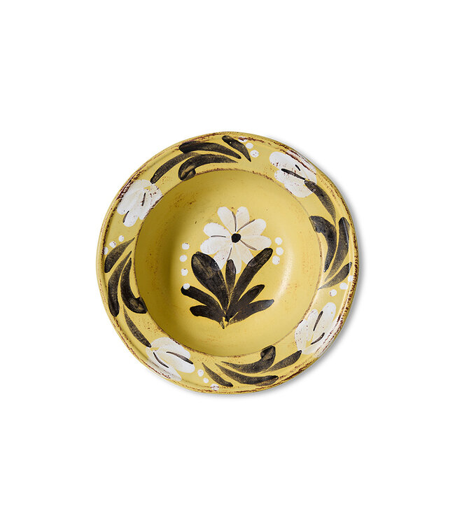 HKLIVING Schaal Farmhouse ceramics: hand painted bowl, butter