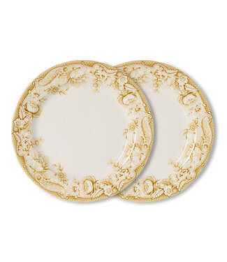 HKLIVING Bord Sunday ceramics: dinner plate, yellow (set of 2)