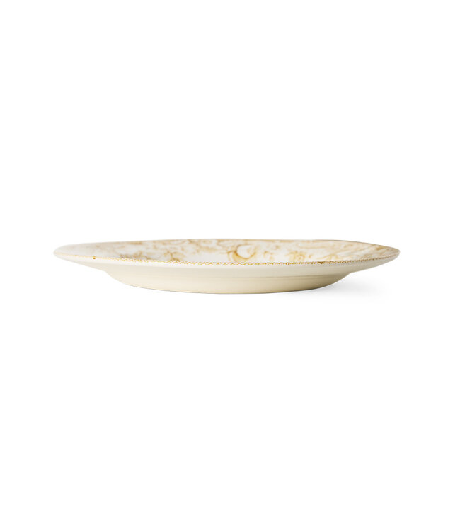 HKLIVING Bord Sunday ceramics: dinner plate, yellow (set of 2)