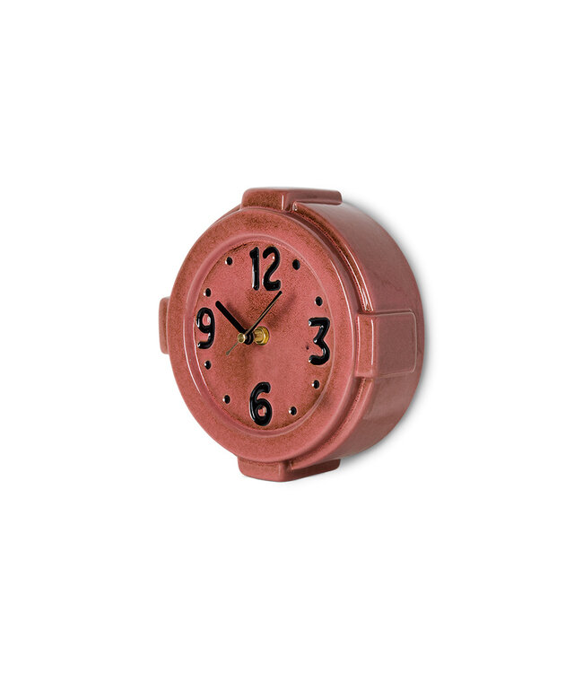 HKLIVING Wandklok Retro ceramic wall clock, pink