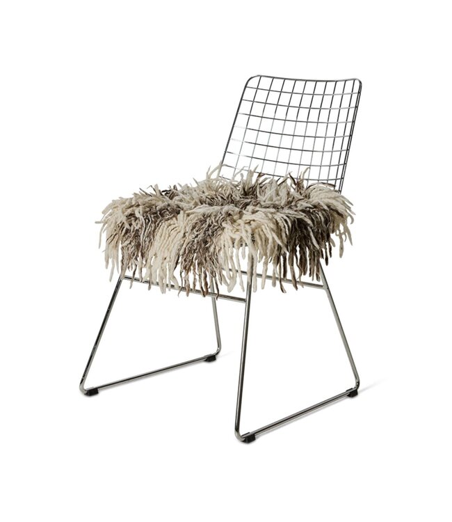 HKLIVING Comfortset Wire chair comfort kit, shaggy cushion