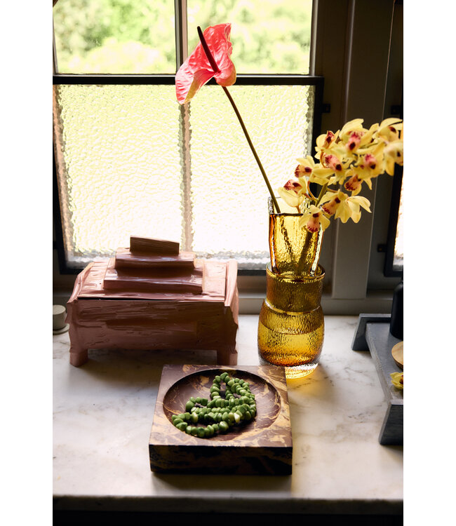 HKLIVING Vaas Statement glass vase, caramel
