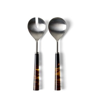 HKLIVING Slabestek Salad cutlery, havana