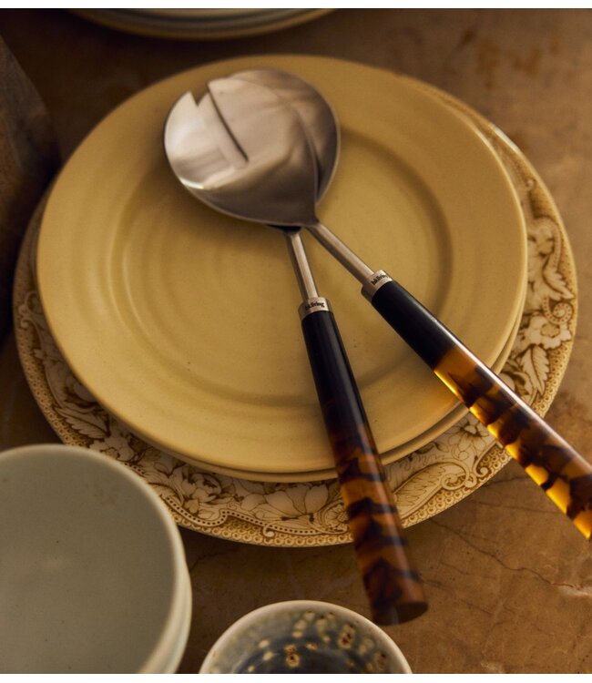 HKLIVING Slabestek Salad cutlery, havana