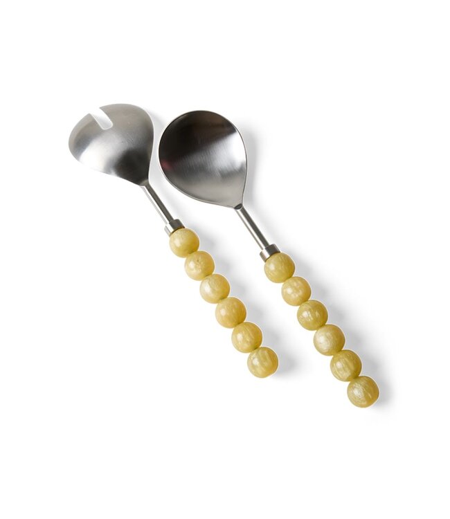 HKLIVING Slabestek Salad cutlery, lemon