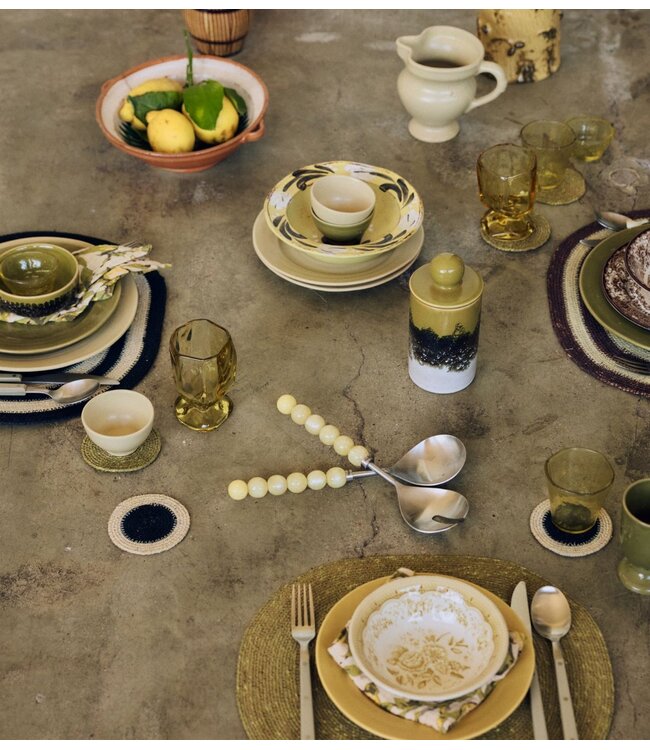 HKLIVING Slabestek Salad cutlery, lemon
