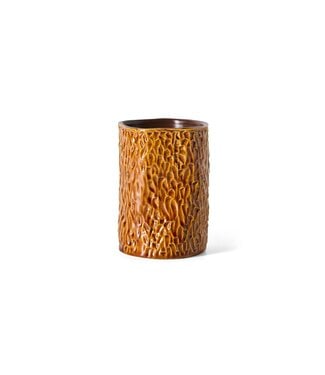 HKLIVING Vloerkleed Rugged vase, burnt caramel