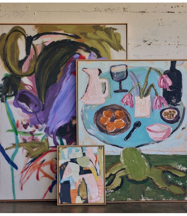 HKLIVING Schilderij Framed artwork, abstraction (123x163cm)