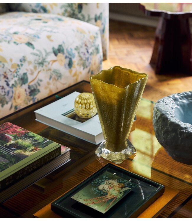 HKLIVING Vaas Statement glass vase, sage