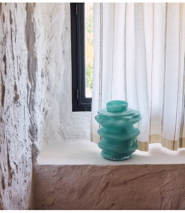HKLIVING Vaas Statement glass vase, blue