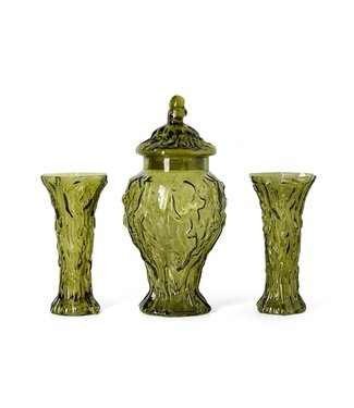 HKLIVING Vazen Decoratieset Mantel garniture, olive green