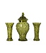 HKLIVING Vazen Decoratieset Mantel garniture, olive green