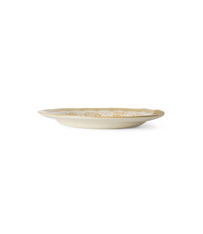 HKLIVING Bord Sunday ceramics: side plate, yellow (set of 2)