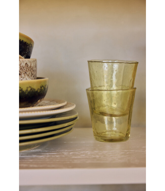 HKLIVING Waterglas Farmhouse water glasses, medium, honey (set of 4)