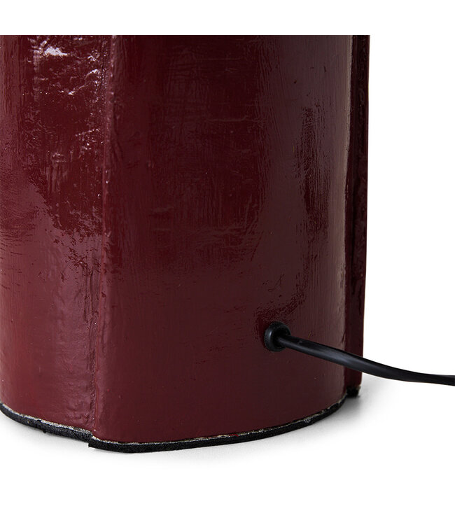 HKLIVING Tafellamp Cotton maché table lamp, burgundy