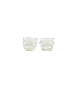 HKLIVING Olijfschaaltje Farmhouse olive dish, clear (set of 4)