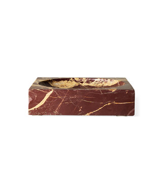 HKLIVING Schaal Marble cube, burgundy