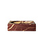 HKLIVING Schaal Marble cube, burgundy