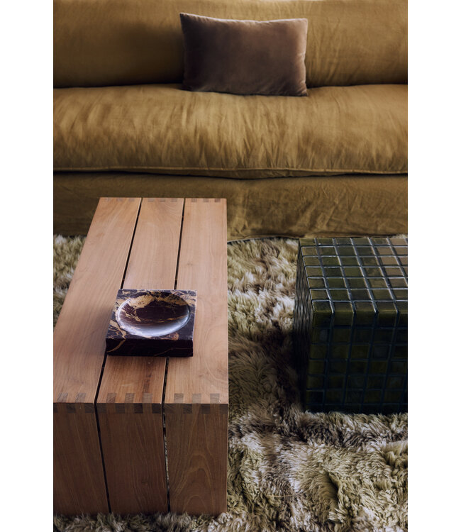 HKLIVING Schaal Marble cube, burgundy
