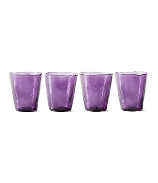 HKLIVING Waterglas Farmhouse water glasses, medium, violet (set of 4)
