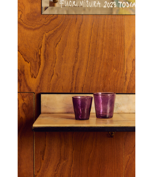 HKLIVING Waterglas Farmhouse water glasses, medium, violet (set of 4)