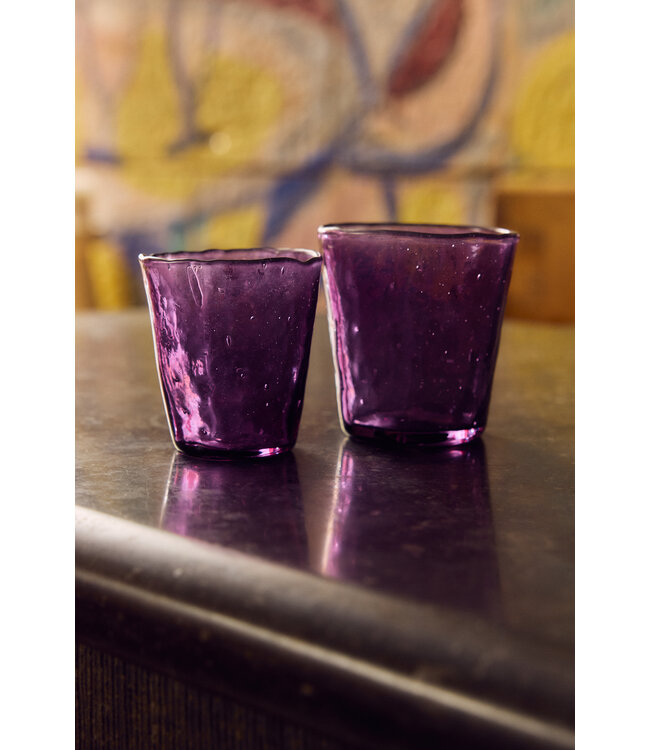 HKLIVING Waterglas Farmhouse water glasses, small, violet (set of 4)