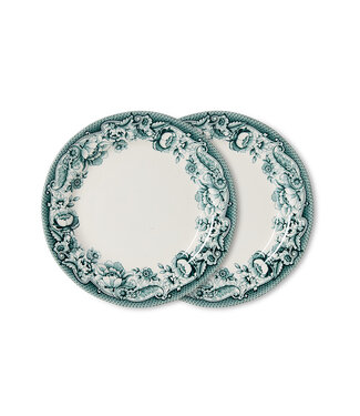 HKLIVING Bord Sunday ceramics: side plate, green (set of 2)