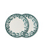 HKLIVING Bord Sunday ceramics: side plate, green (set of 2)
