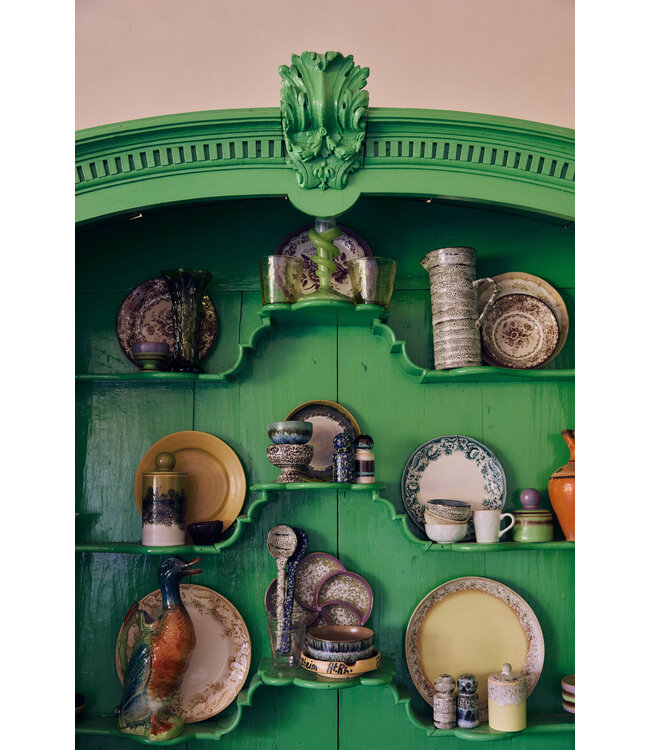 HKLIVING Bord Sunday ceramics: side plate, green (set of 2)