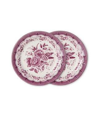 HKLIVING Bord Sunday ceramics: side plate, purple (set of 2)