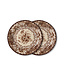 HKLIVING Bord Sunday ceramics: side plate, brown (set of 2)