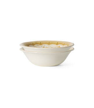 HKLIVING Kom Sunday ceramics: bowl, yellow (set of 2)