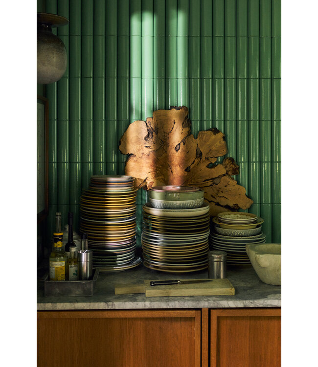 HKLIVING Kom Sunday ceramics: bowl, yellow (set of 2)