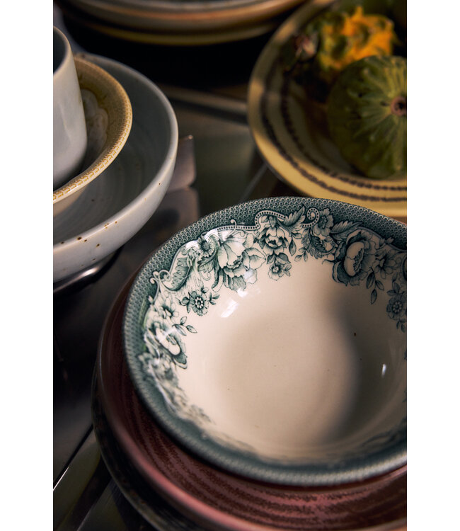 HKLIVING Kom Sunday ceramics: bowl, green (set of 2)