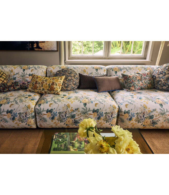 HKLIVING Kussen Printed cushion, brown ink (60x35cm)