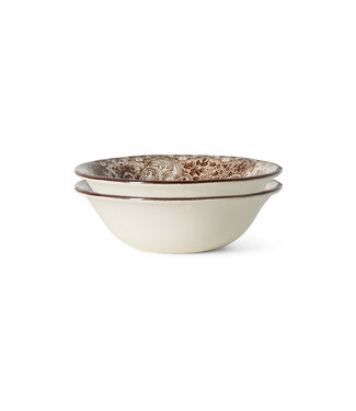 HKLIVING Kom Sunday ceramics: bowl, brown (set of 2)