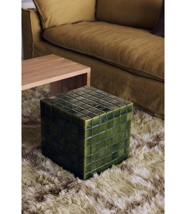 HKLIVING Bijzettafel Tiled side table, moss