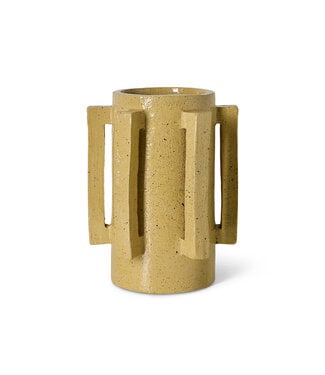 HKLIVING Vaas Robust ceramic vase, mustard