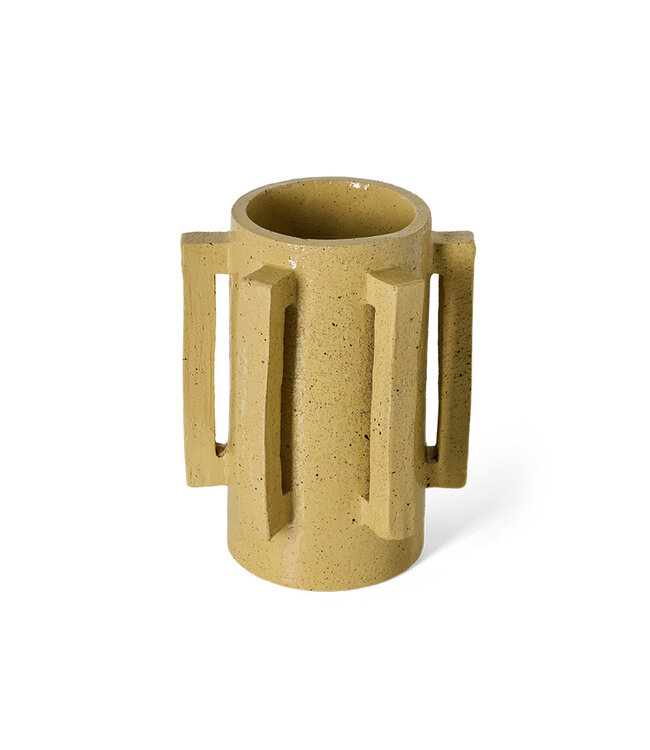 HKLIVING Vaas Robust ceramic vase, mustard