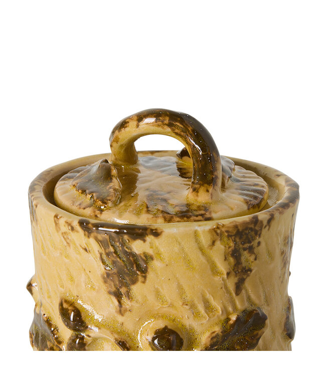 HKLIVING Voorraadpot Ceramic storage jar, burnt ochre