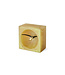 HKLIVING Tafelklok Resin table clock, soft yellow